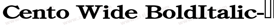 Cento Wide BoldItalic字体转换